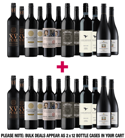 Exclusive Aussie Reds 24-bottle BULK DEAL